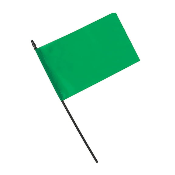 Fun Express Green Team Spirit Flags & Party Decor Set - Ideal for Game Day Tailgates School Events Celebrations and Sports Parties - Vibrant & Festive Design for Team Spirit - 24 Pieces