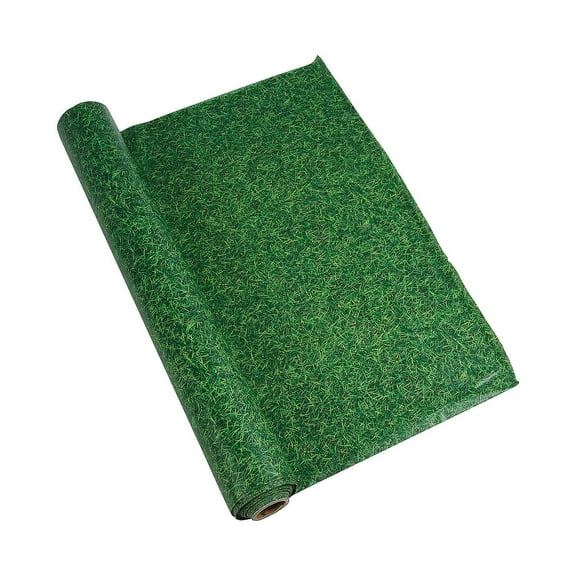 Fun Express Green Turf Disposable Plastic Tablecloth Roll - Ideal for Parties Outdoor Events Picnics BBQs and Special Celebrations - Durable and Convenient for Easy Cleanup- 40" x 100 Ft - 1 Piece