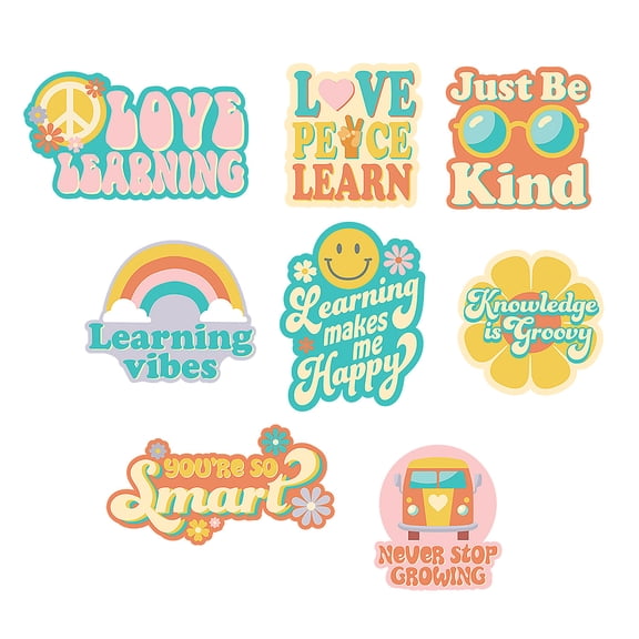 Fun Express Groovy Jumbo Sayings Cutouts - 8 Pc.