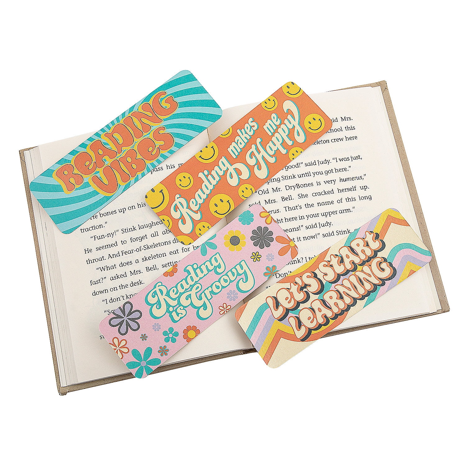 Bulk 48 Pieces Groovy Motivational Bookmarks