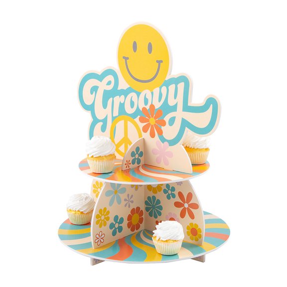 Fun Express Groovy Party Cupcake Stand