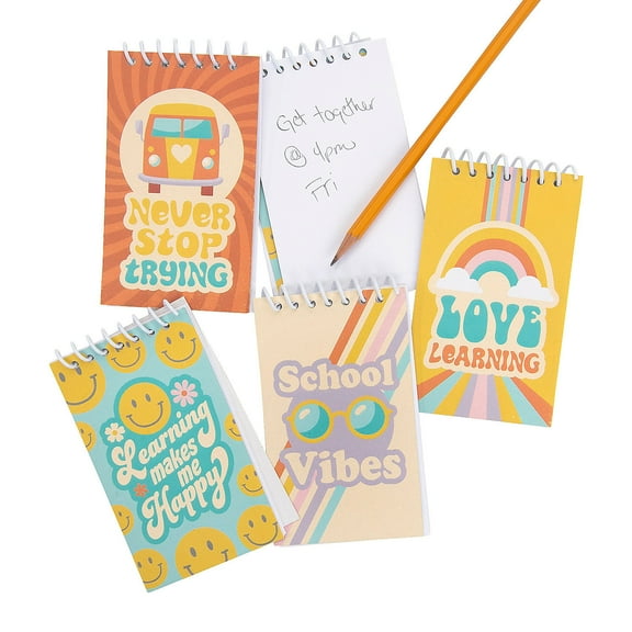 Fun Express Groovy Sayings Spiral Notepads - 24 Pc