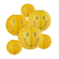 thumbnail image 1 of Fun Express Groovy Smiley Face Hanging Paper Lanterns - Vibrant Multi-Color Design for Parties Home Décor Events and Celebrations - Ideal for Fun-Themed Decorations Birthdays & More - 6 Pieces, 1 of 3