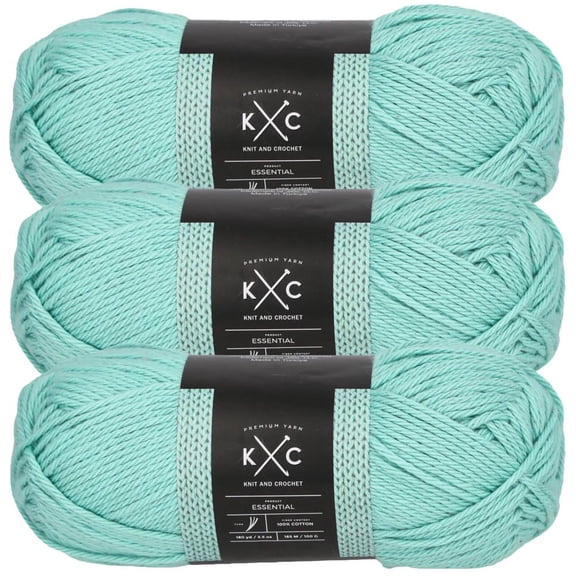Fun Express Gulf Side Light Weight Cotton Yarn - 3 Skeins