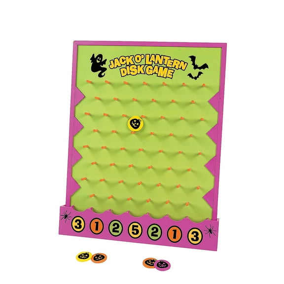 Fun Express Halloween Disk Drop Game, 8 Pieces, Board Game