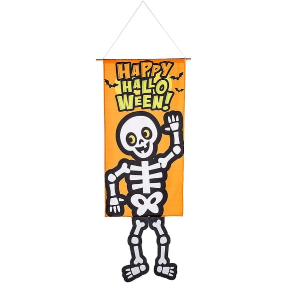 Fun Express Halloween Skeleton Dangle Leg Door Sign