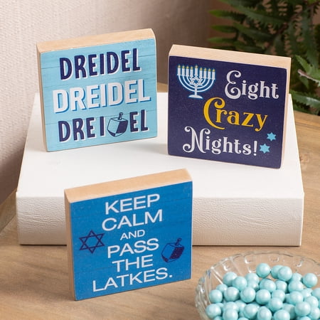 Fun Express Hanukkah Tabletop Sign Set - 3 Pc.