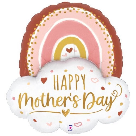 Fun Express Happy Mothers Day Boho Rainbow 35" Mylar Balloon