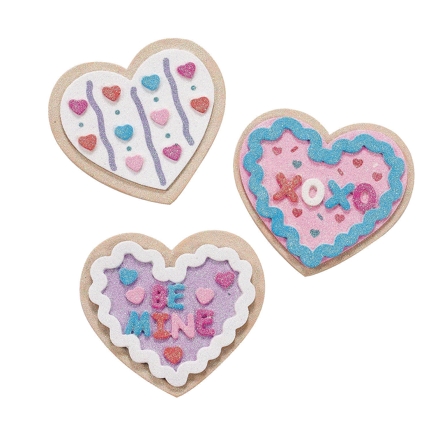 Fun Express Heart Cookie Valentine's Day Craft Kits - 12 Pieces