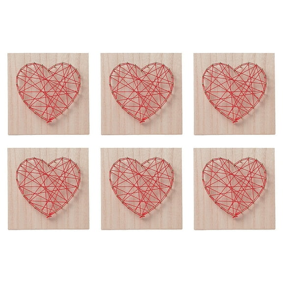 Fun Express Heart String Art Craft - Makes 6