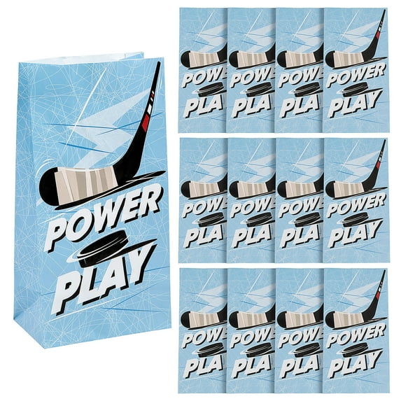 Fun Express Hockey Treat Bags 12 Pieces