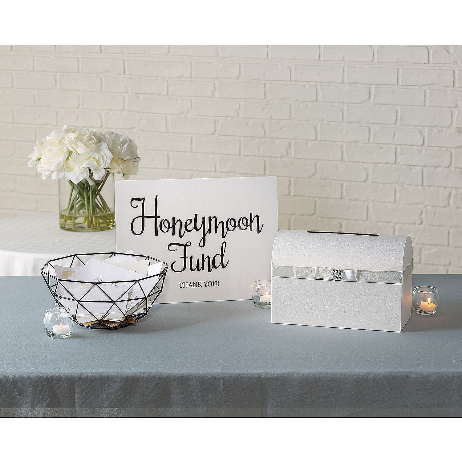 Fun Express Honeymoon Fund Sign & Wedding Card Box Kit - 2 Pieces ...