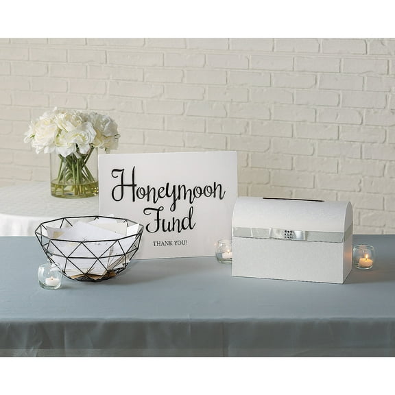 Fun Express Honeymoon Fund Sign & Wedding Card Box Kit - 2 Pieces