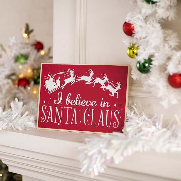 Fun Express I Believe in Santa Claus Sign