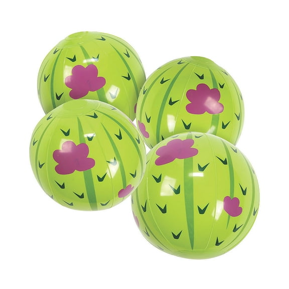 Fun Express Inflatable 5" Cactus Mini Beach Balls - 12 Pc.