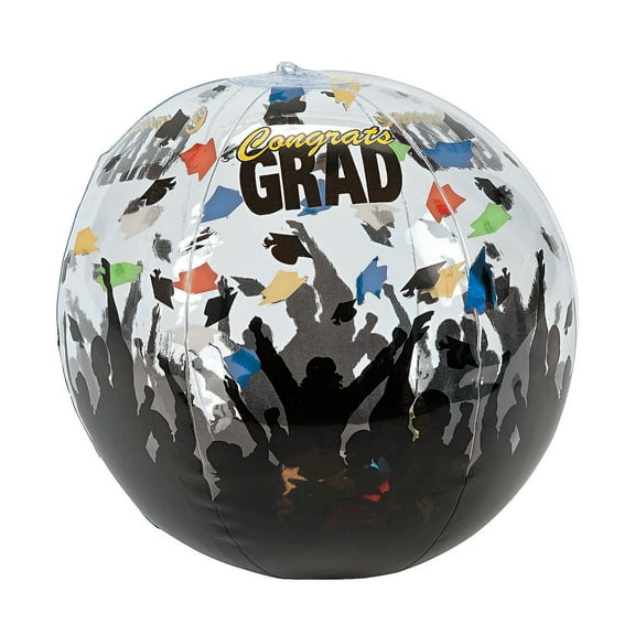 Fun Express Inflatable Graduation Celebration Ball, Foil Confetti, 10" Inflated, 12 Pieces