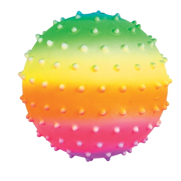 Fun Express Inflatable Mini Rainbow Spike Balls - 5"