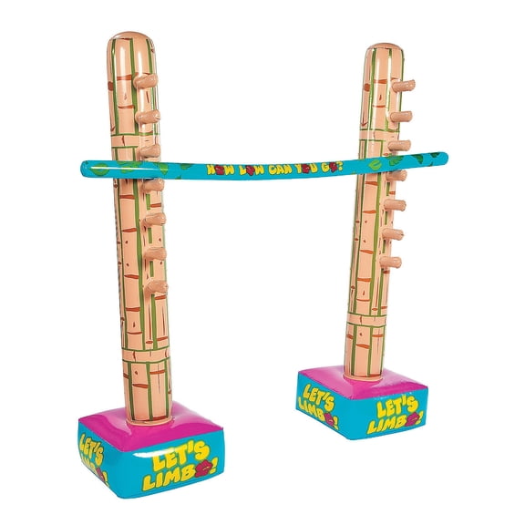 Fun Express Inflatable Vinyl Limbo Kit with Poles, 3 Pieces