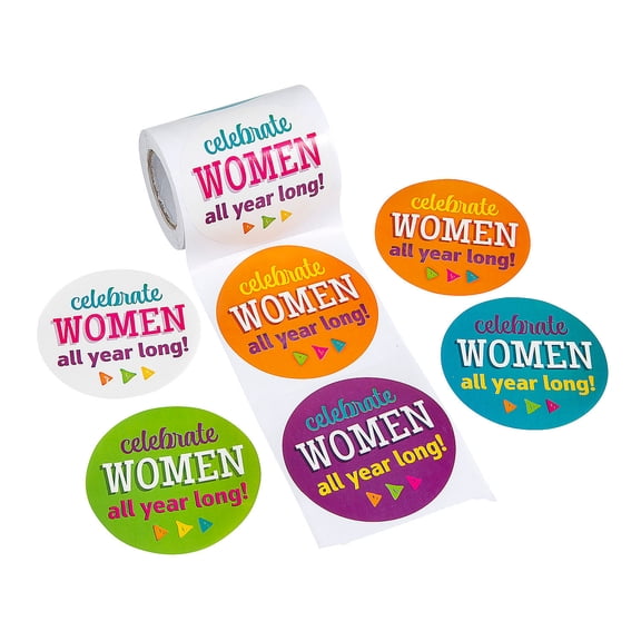 Fun Express Influential Women Sticker Roll 100 Pieces