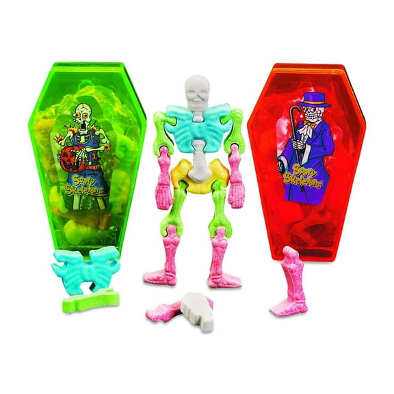 Fun Express Interlocking Bon Candy with Coffin Case, 12 Packs