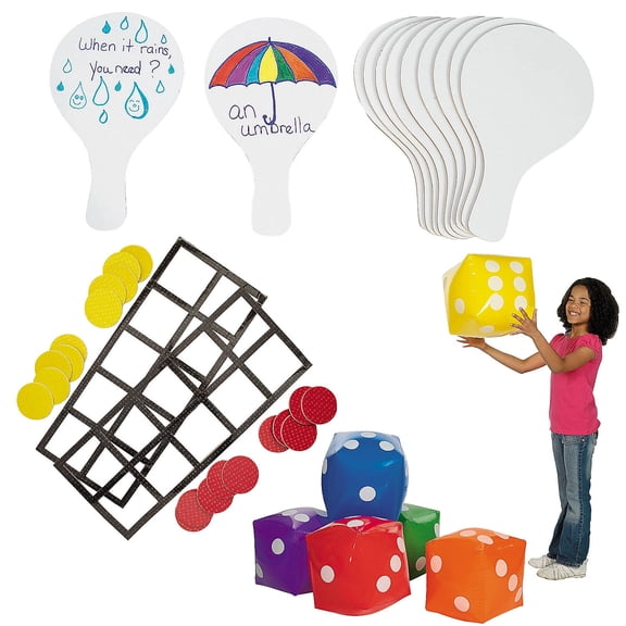 Fun Express Jumbo Dice Classroom Edition Math Educational Kit - 52 Pieces