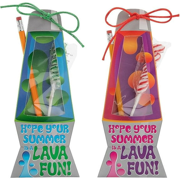 Fun Express Jumbo Last Day of School Lava Lamp Treat Holders - 12 Piece