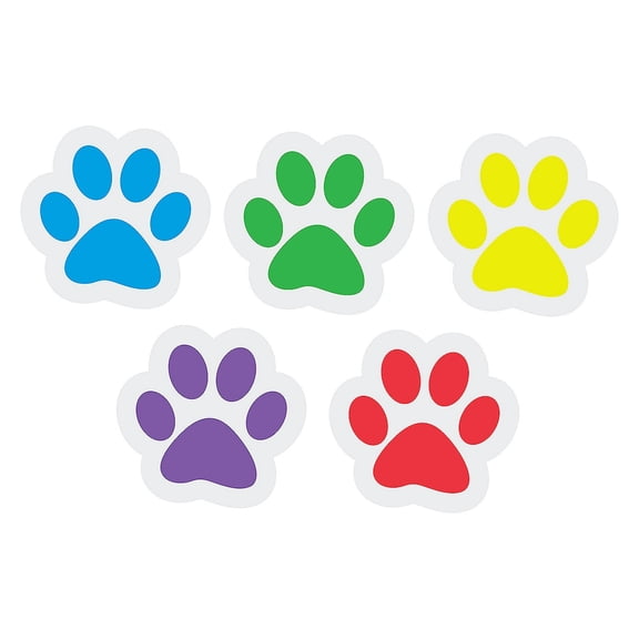 Fun Express Jumbo Paw Print Wall Cutouts Bulk 50 Pc