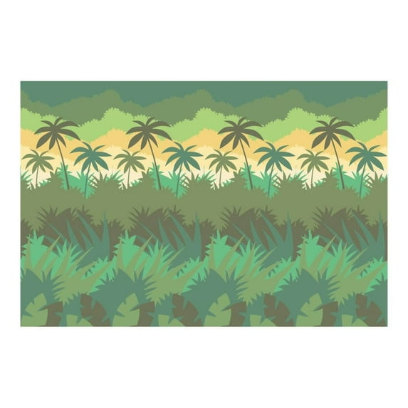 Fun Express Jungle Journey Party Decor Background Set - Vibrant Jungle-Themed Decor for Kids' Parties Birthday Celebrations & Special Events - Perfect for Fun Party Settings - 2 Pieces