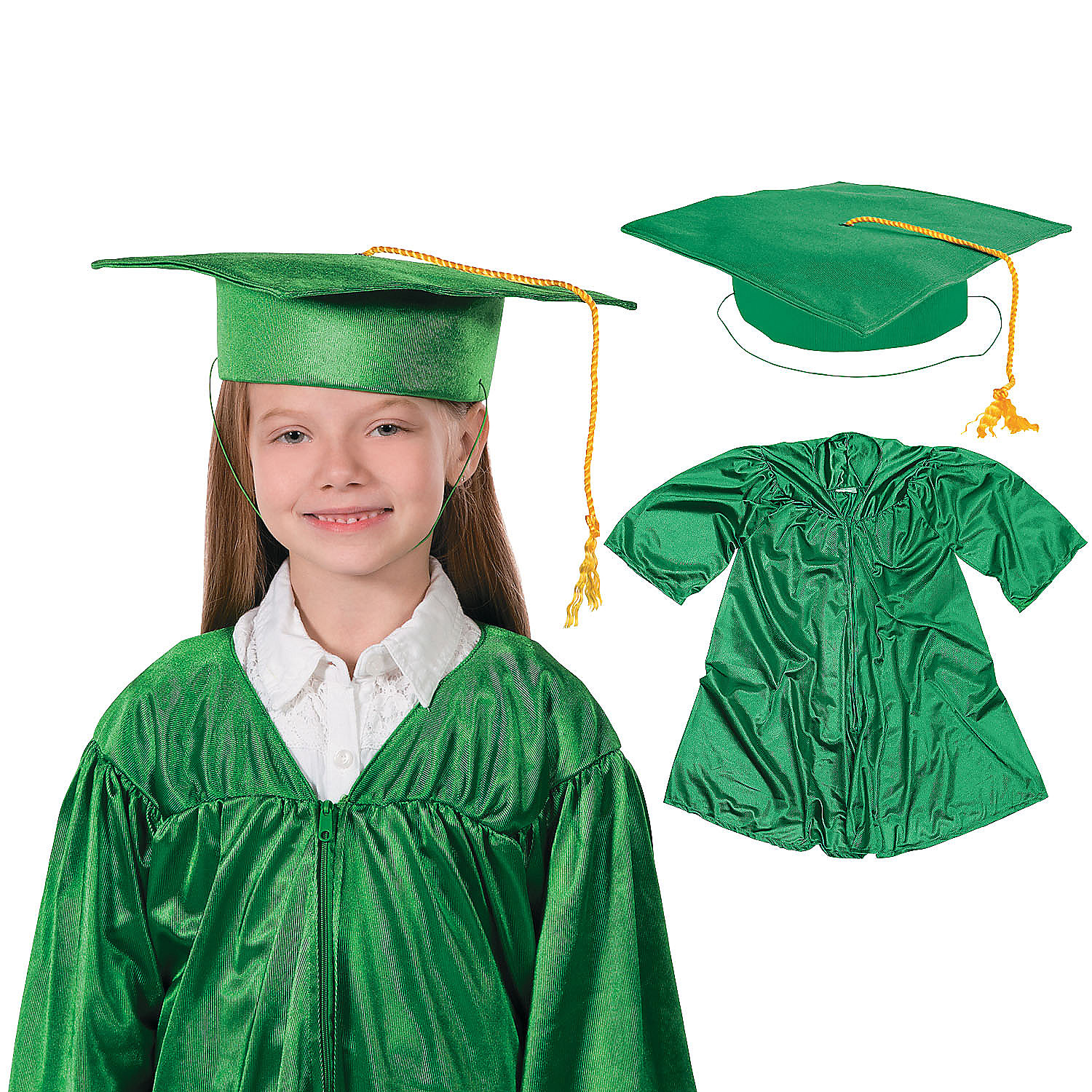 Fun Express Kids' Green Elementary School Graduation Mortarboard Hat