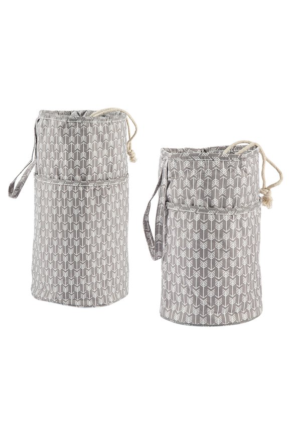 Knitting Storage Bag Grey Assortment - 2 Pc