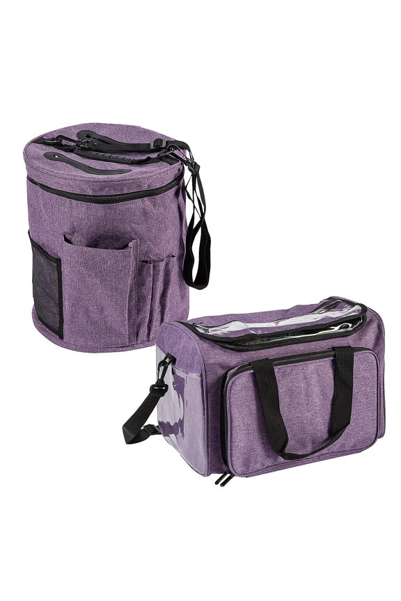 Knitting Storage Bag Purple Assortment - 2 Pc