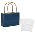 thumbnail image 1 of Fun Express Kraft Paper Gift Bags and Tissue Paper Kit Mini Navy 4 1/2" x 3 1/4" - 72 Pc, 1 of 4