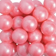 Fun Express Large 1 Inch 120 pcs Gumballs, Shimmer and Solid Colors, For Gumball Machines, Weddings, Receptions, Birthday Parties and Candy Buffet Tables (Pink)