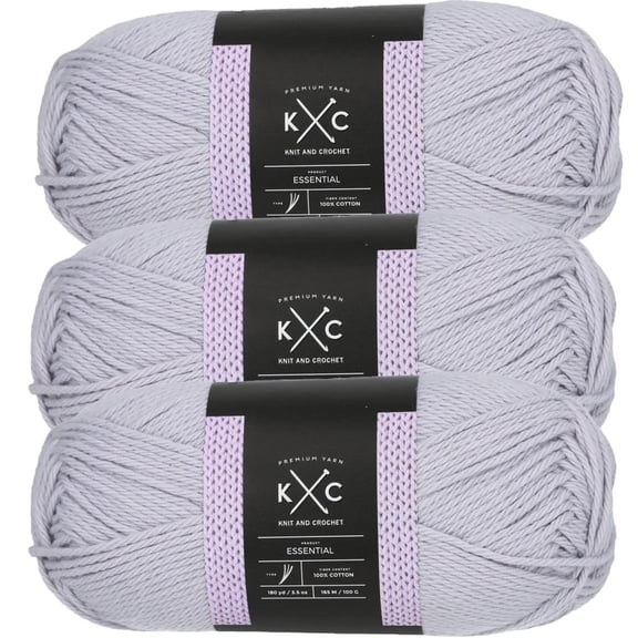 Fun Express Lavender Field Light Weight Cotton Yarn - 3 Skeins