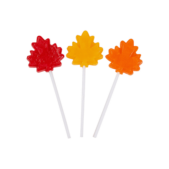 Fun Express Leaf-Shaped Lollipops - 12 Pc