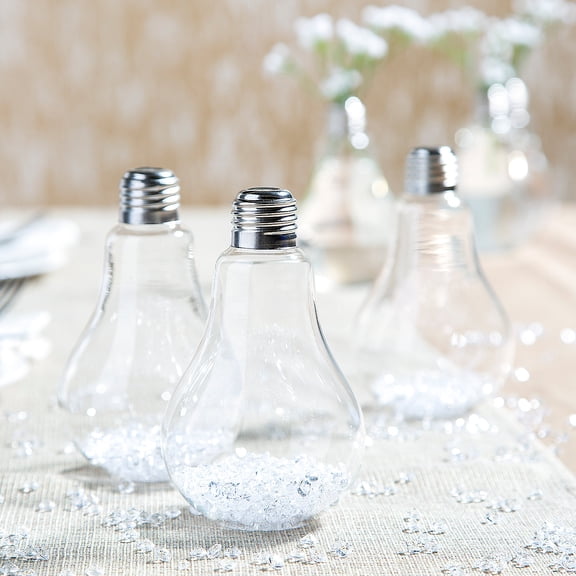 Fun Express Light Bulb Vase with Diamonds Kit for 6 Tables - 3006 Pieces
