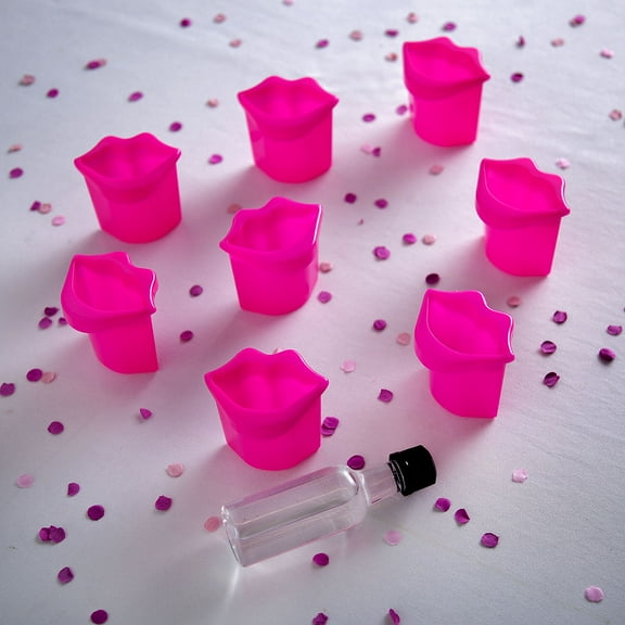 Fun Express Lip-Shaped Shot Glasses - 12 Count