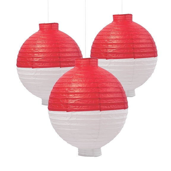 Fun Express Bobber Hanging Paper Lanterns Fishing-Themed Paper 6 Count