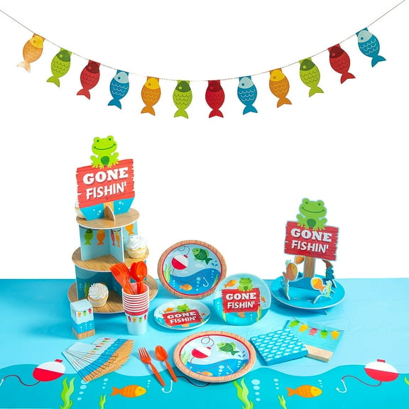 Fun Express Little Fisherman Ultimate Disposable Tableware Kit 215 Pc