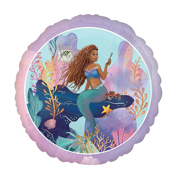 Fun Express Live Action The Little Mermaid Round 18" Mylar Balloon