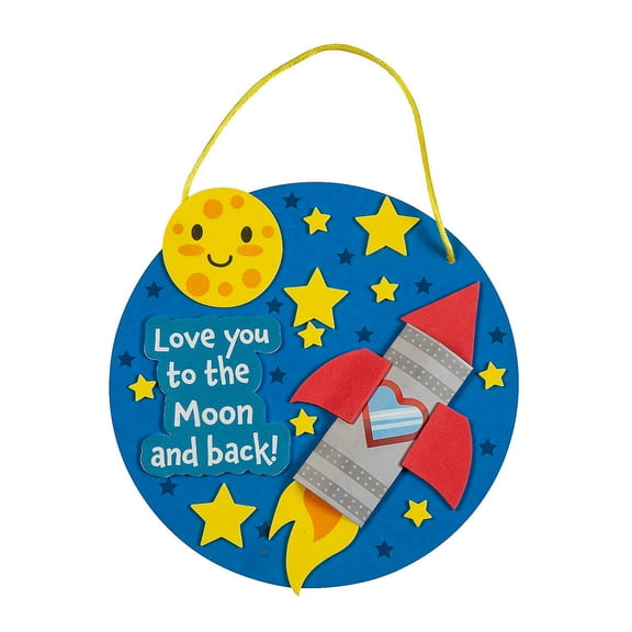 Fun Express Love You to the Moon & Back Sign Craft Kit - Makes 12