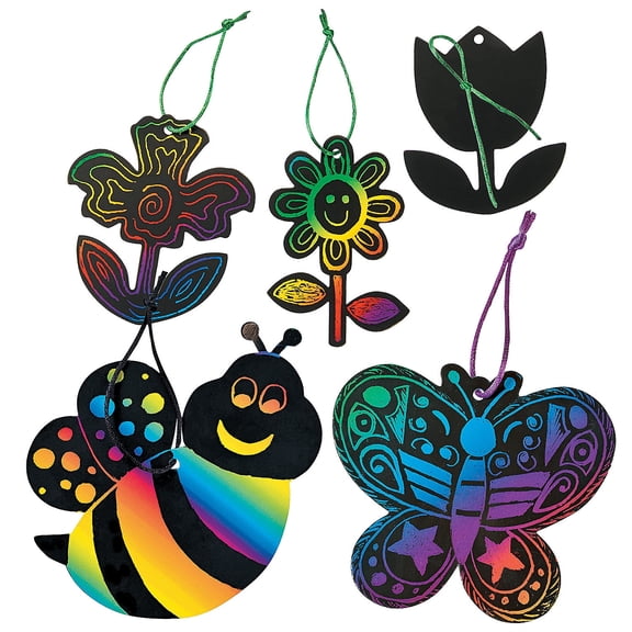 Fun Express Magic Color Scratch Spring Assortment Bulk 72 Pc