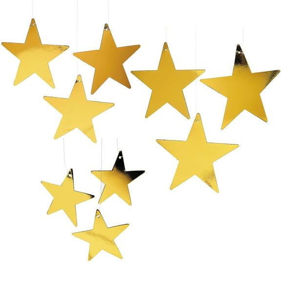 Fun Express Metallic Stars Kit Gold - 36 Pieces