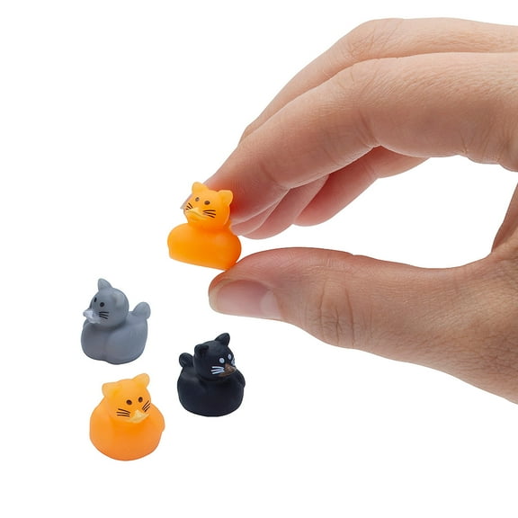 Fun Express Micro Cat Rubber Ducks - 24 Piece