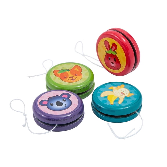 Fun Express Mini Cute Fruit Animal YoYos - 12 Pc