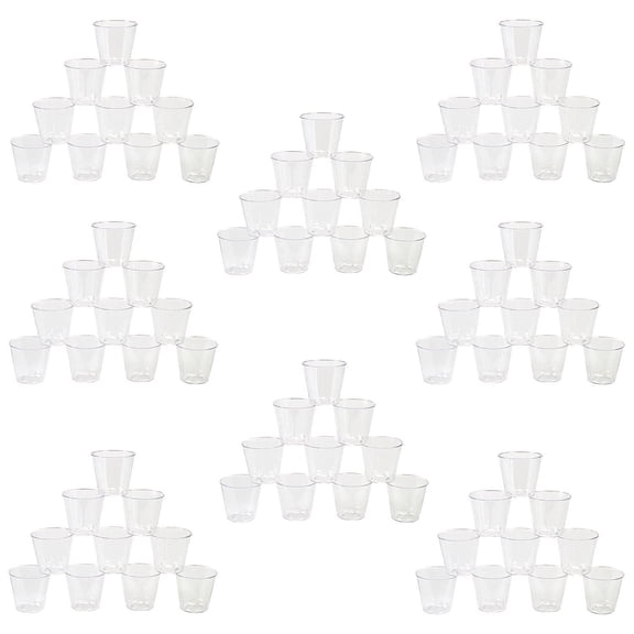 Fun Express Mini Disposable BPA-Free Plastic Shot Glasses 1 oz - Super Mega Bulk 1000 Ct