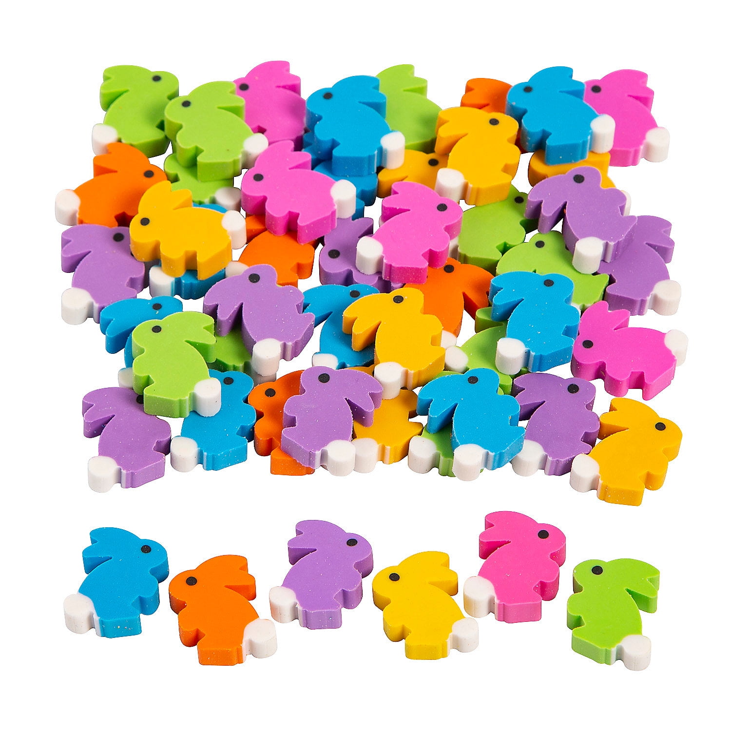 Fun Express Mini Easter Bunny Erasers Bulk 144 Pc