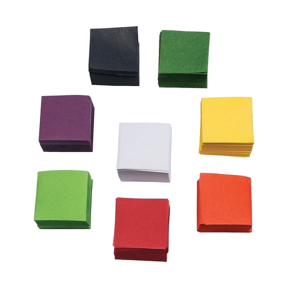 Fun Express Mini Fall Tissue Paper Squares, 1 1/2" Colorful Gift Wrap Tissue, 5000 Pieces