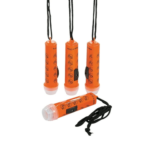 Fun Express Mini Halloween LED Flashlights, 12 Pack