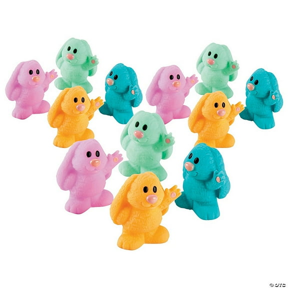 Adorable Mini Long Ear Rabbits - 72 Pieces for Easter Fun